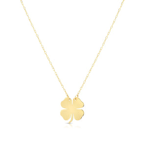 14K Gold Clover Necklace