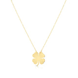 14K Gold Clover Necklace