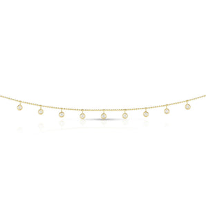 14K Gold .50ct Dangling Diamonds Necklace