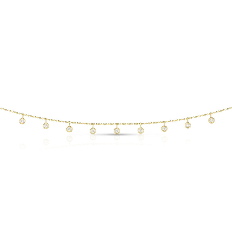 14K Gold .50ct Dangling Diamonds Necklace