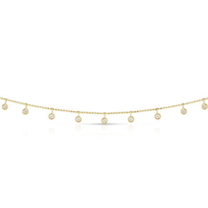 14K Gold .25ct Dangling Diamonds Necklace