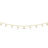 14K Gold .25ct Dangling Diamonds Necklace