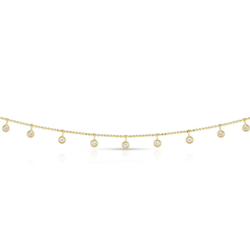 14K Gold .25ct Dangling Diamonds Necklace