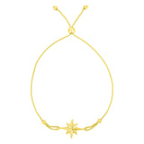 14K Gold North Star Bolo Bracelet