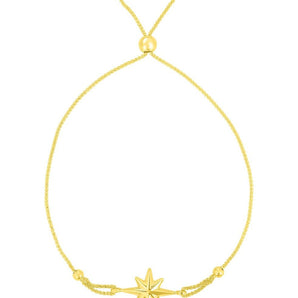 14K Gold North Star Bolo Bracelet