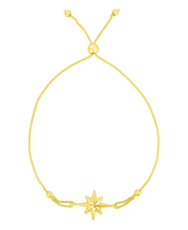 14K Gold North Star Bolo Bracelet