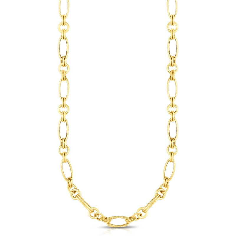 14K Gold Elongated Oval Link Chain