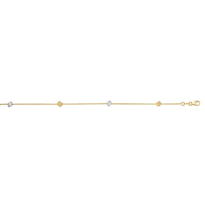 14K Gold Cube Bracelet
