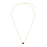 14K Gold & Garnet Solitaire Necklace