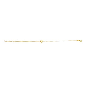 14K Gold Clover Bracelet