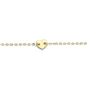 14K Gold Heart Bracelet