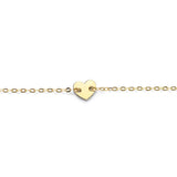 14K Gold Heart Bracelet