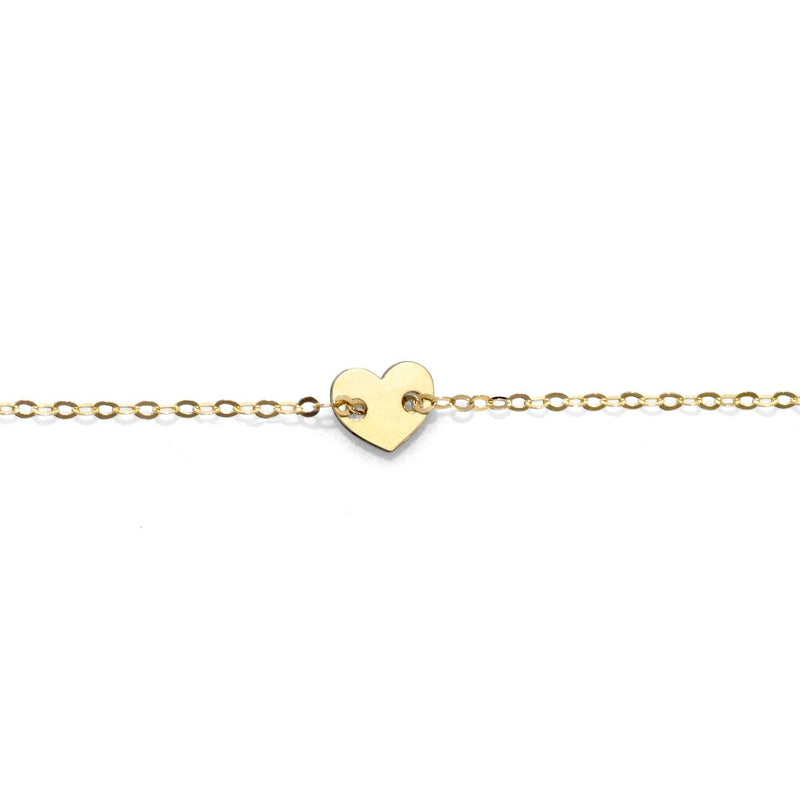 14K Gold Heart Bracelet