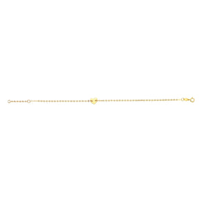 14K Gold Heart Bracelet
