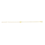 14K Gold Heart Bracelet