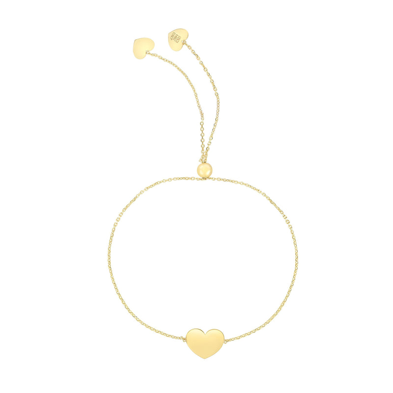 14K Gold Heart Friendship Bracelet