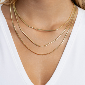 14K 2.6mm Oval Snake Chain