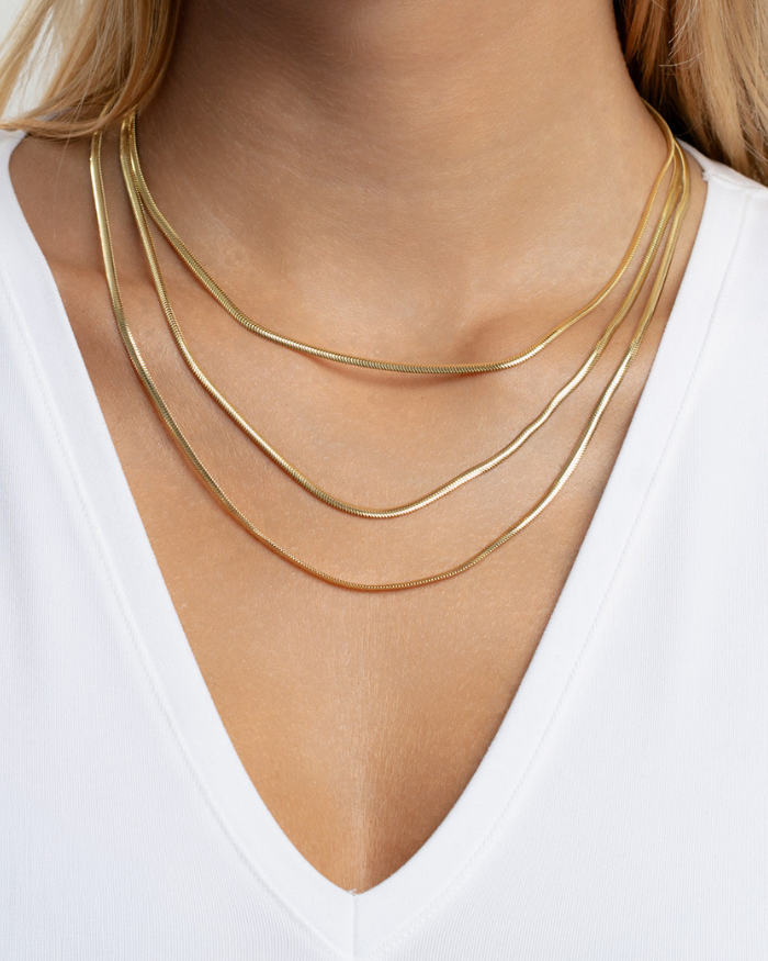 14K 2.6mm Oval Snake Chain