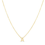 14K Mini Initials Necklace Series - ALL LETTERS