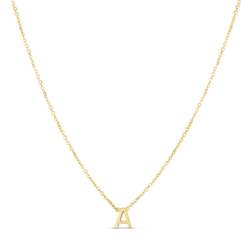 14K Mini Initials Necklace Series - ALL LETTERS