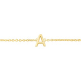 14K Mini Initials Bracelet - ALL LETTERS