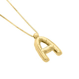 14K Helium Initial Pendant - ALL LETTERS