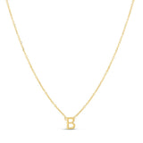 14K Mini Initials Necklace Series - ALL LETTERS