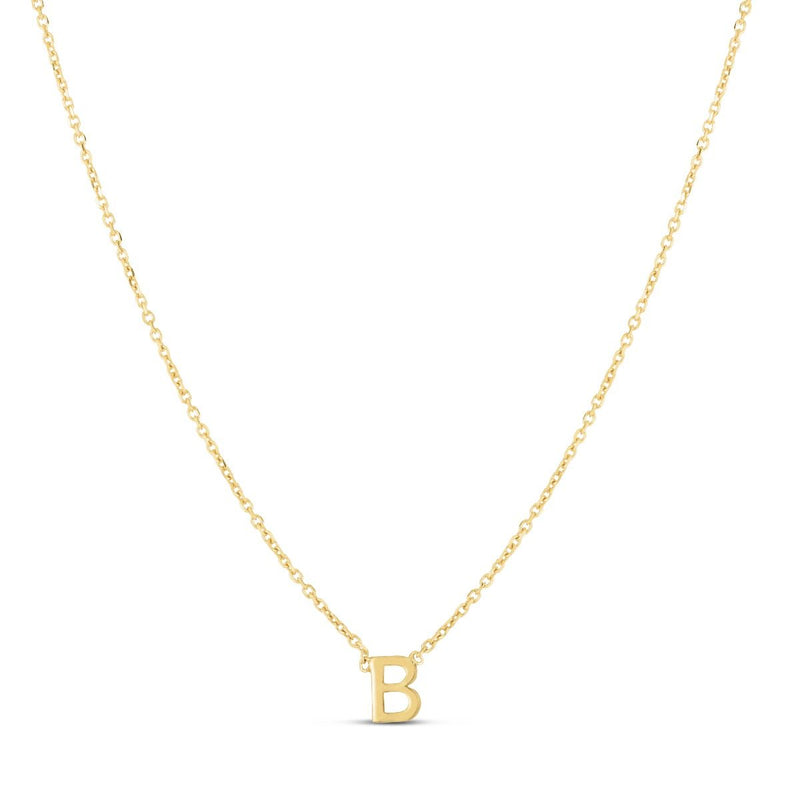 14K Mini Initials Necklace Series - ALL LETTERS
