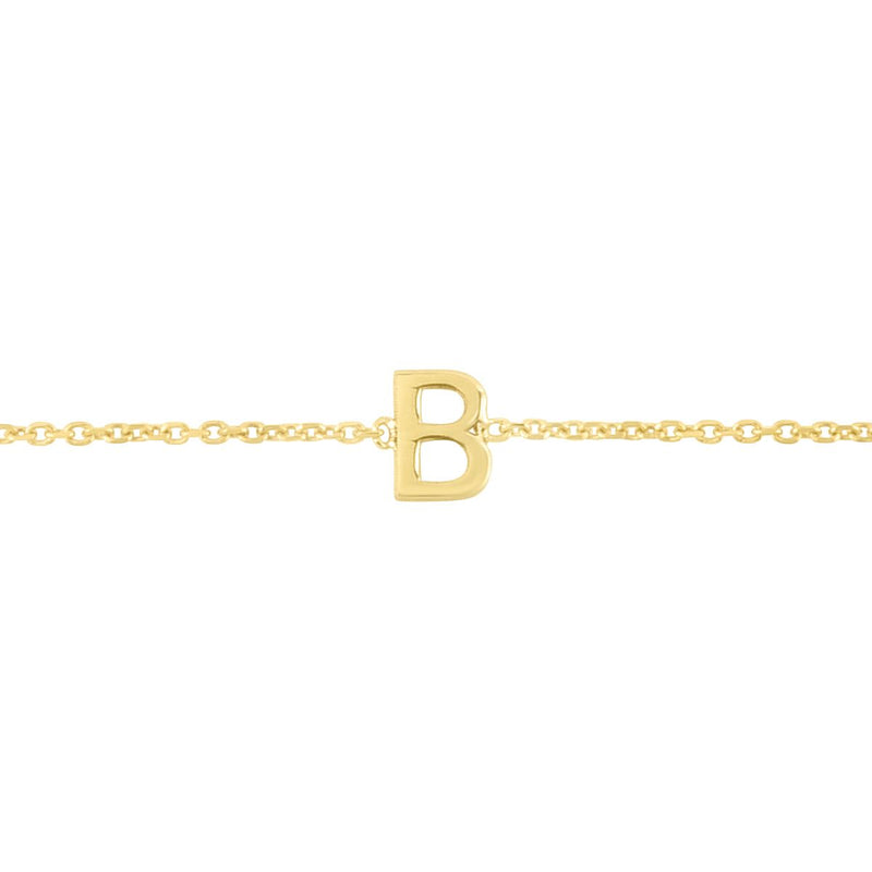 14K Mini Initials Bracelet - ALL LETTERS