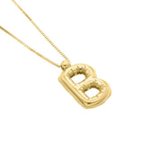 14K Helium Initial Pendant - ALL LETTERS