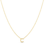 14K Mini Initials Necklace Series - ALL LETTERS