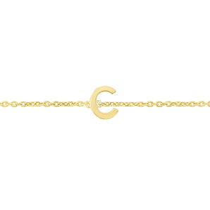 14K Mini Initials Bracelet - ALL LETTERS