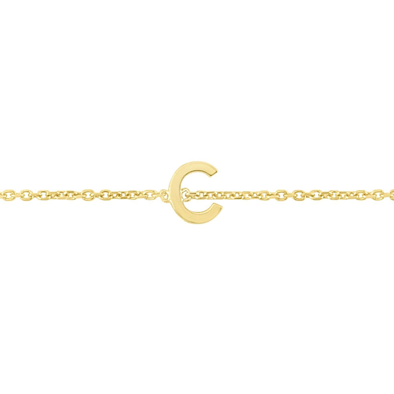 14K Mini Initials Bracelet - ALL LETTERS