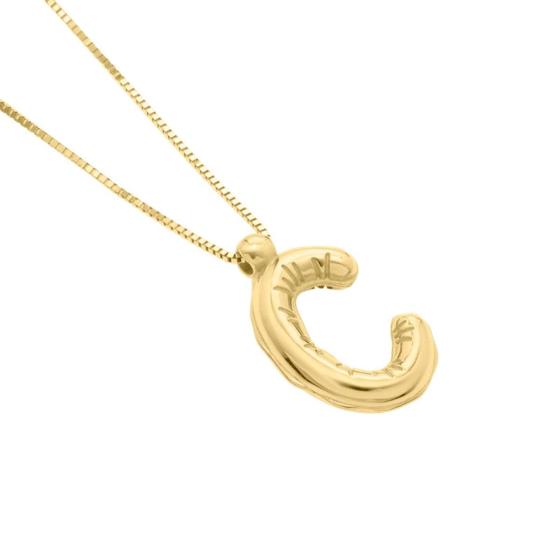 14K Helium Initial Pendant - ALL LETTERS