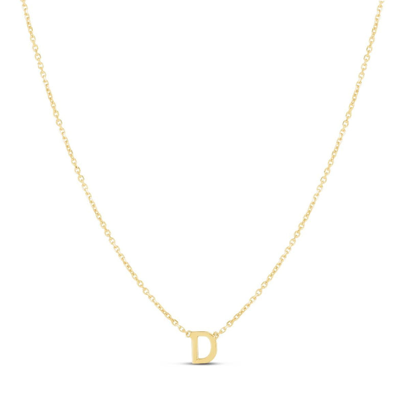 14K Mini Initials Necklace Series - ALL LETTERS