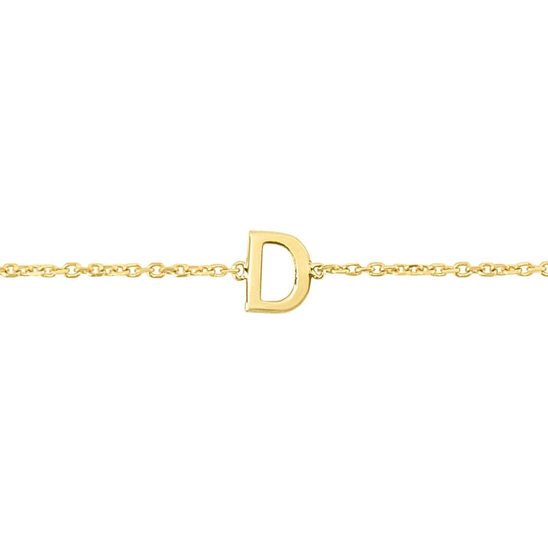 14K Mini Initials Bracelet - ALL LETTERS