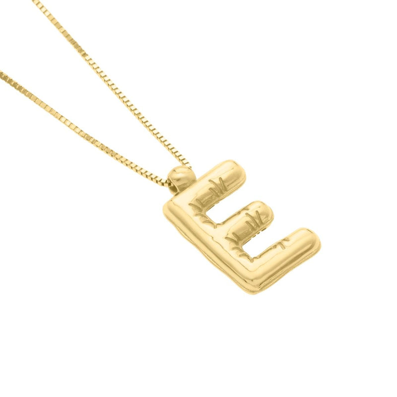 14K Helium Initial Pendant - ALL LETTERS