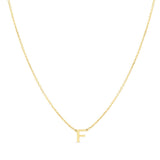 14K Mini Initials Necklace Series - ALL LETTERS
