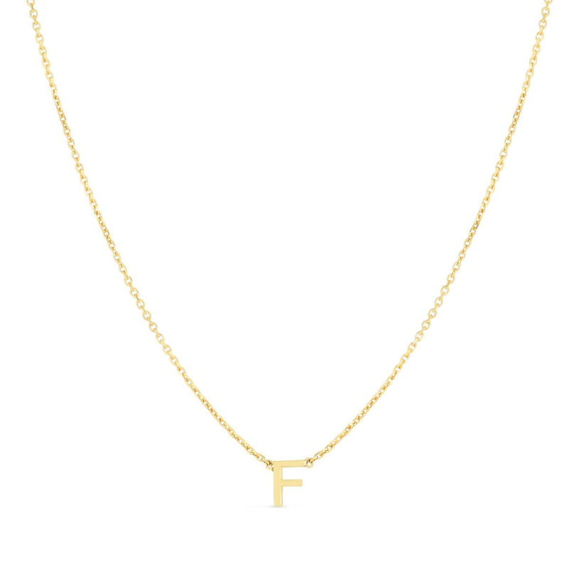 14K Mini Initials Necklace Series - ALL LETTERS