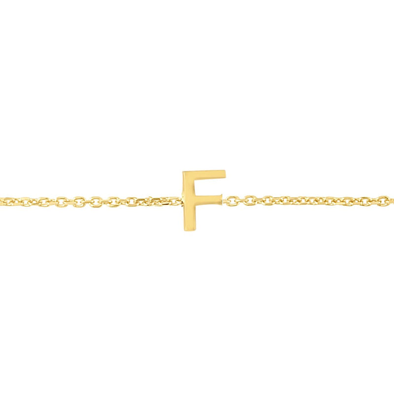 14K Mini Initials Bracelet - ALL LETTERS