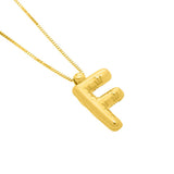 14K Helium Initial Pendant - ALL LETTERS