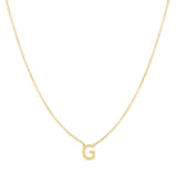14K Mini Initials Necklace Series - ALL LETTERS