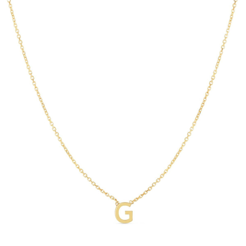 14K Mini Initials Necklace Series - ALL LETTERS