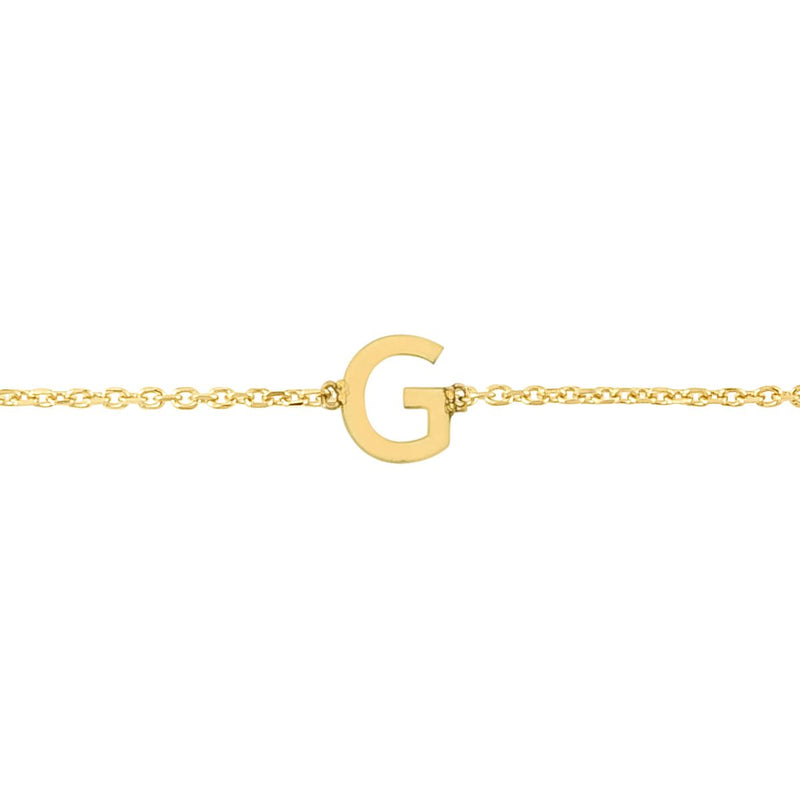 14K Mini Initials Bracelet - ALL LETTERS