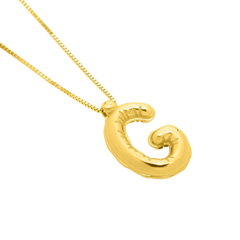 14K Helium Initial Pendant - ALL LETTERS