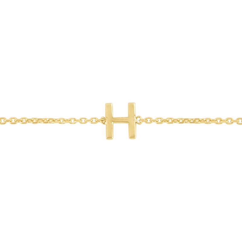 14K Mini Initials Bracelet - ALL LETTERS
