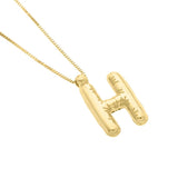 14K Helium Initial Pendant - ALL LETTERS
