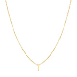 14K Mini Initials Necklace Series - ALL LETTERS