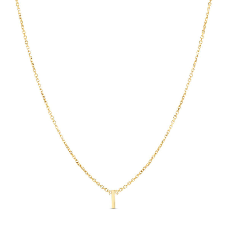 14K Mini Initials Necklace Series - ALL LETTERS