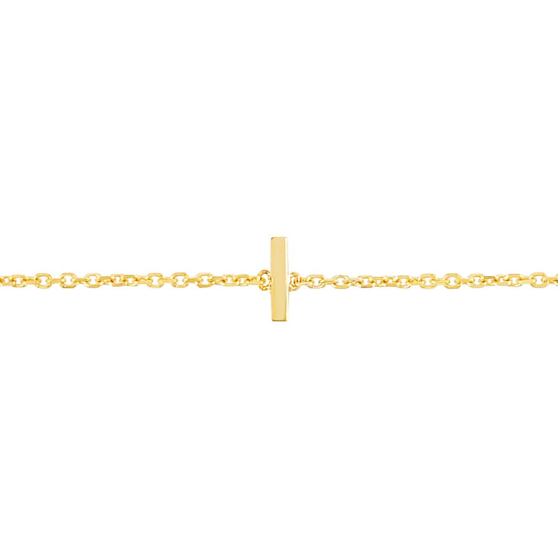 14K Mini Initials Bracelet - ALL LETTERS